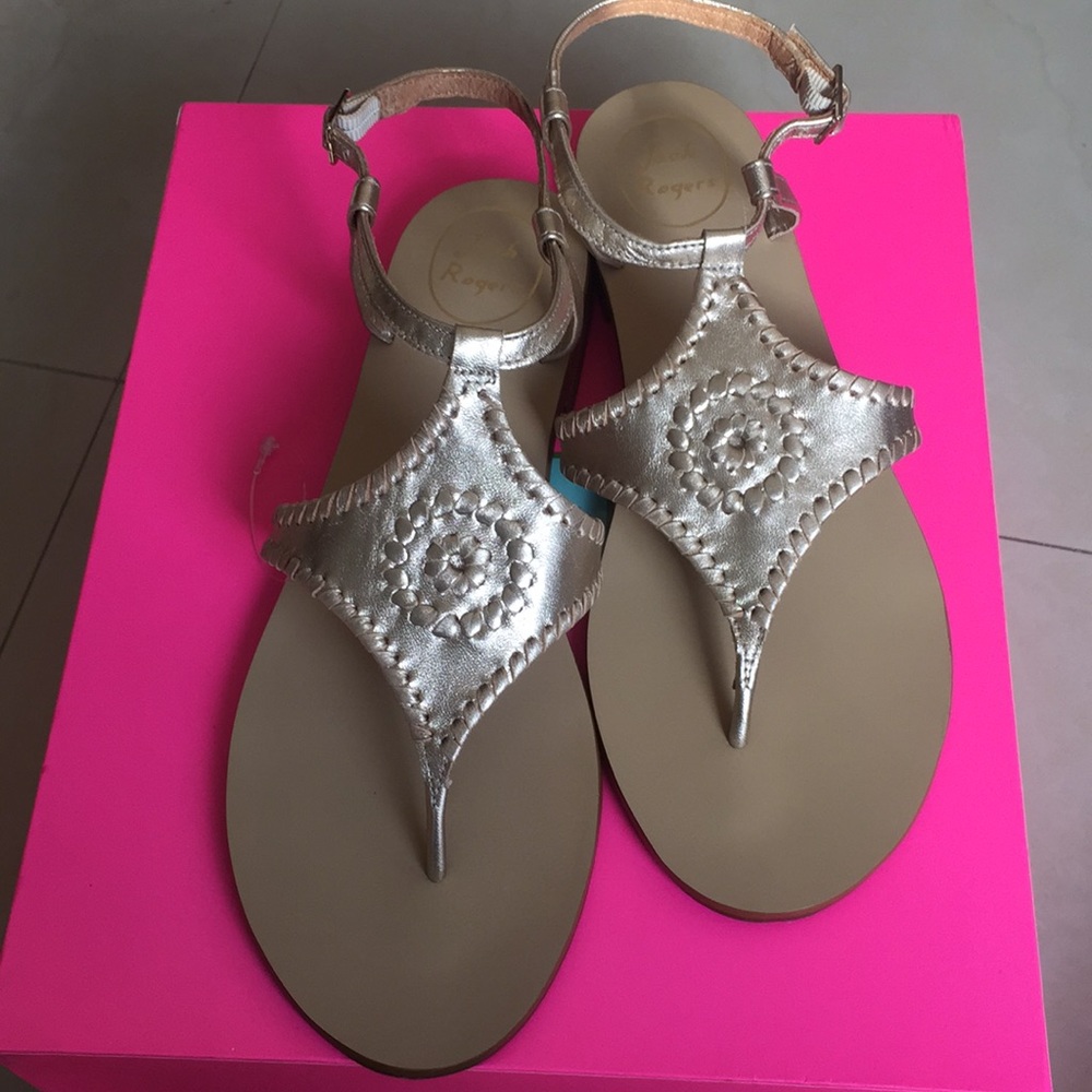 Jack Rogers Maci Ankle Strap sandals Gold 11